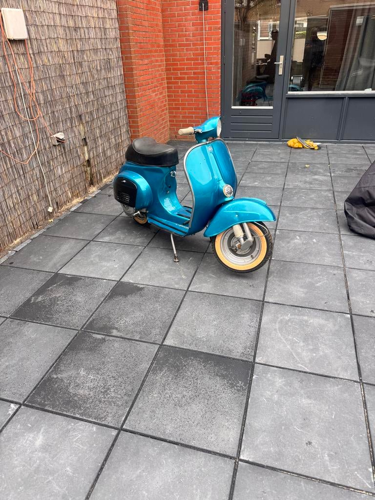 Vintage Vespa Scooter - Blauw (geen kenteken), Fietsen en Brommers, Ophalen, Gebruikt, Benzine, Overige modellen