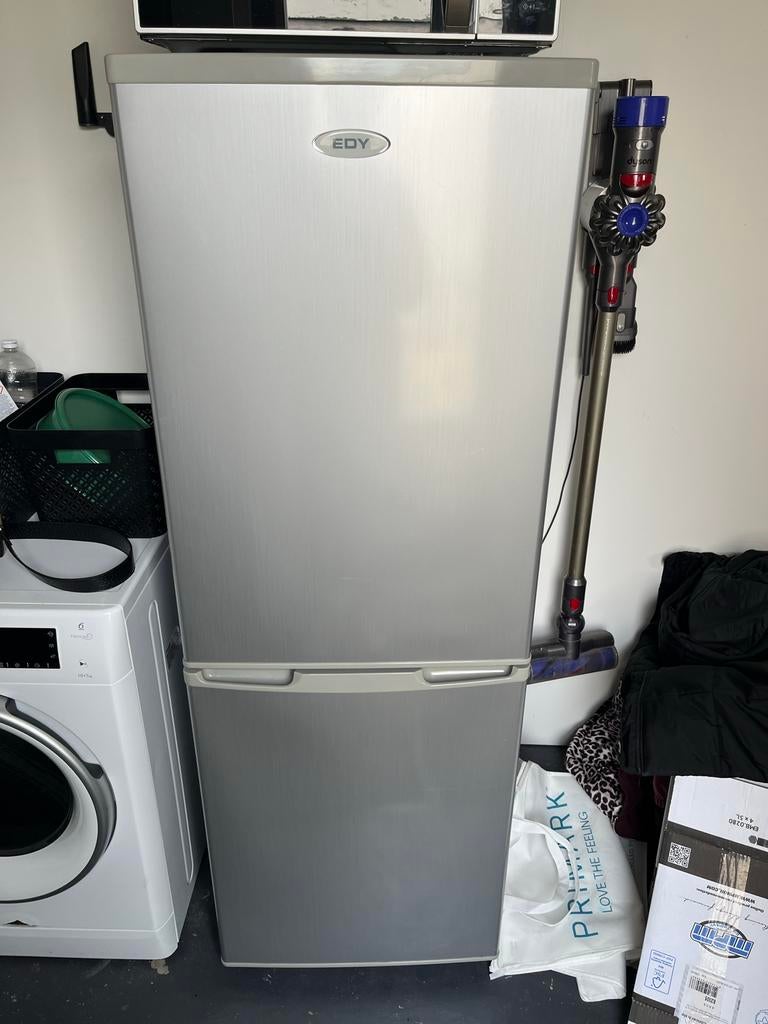 Koel vries combi - EDY - Zilver, Witgoed en Apparatuur, Koelkasten en IJskasten, Ophalen, Gebruikt, 200 liter of meer, Met aparte vriezer