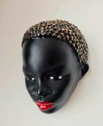 Wandmasker muurkopje vintage jaren 50/60, Verzamelen, Beelden en Beeldjes, Ophalen of Verzenden, Zo goed als nieuw, Dier