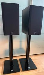 Dali opticon 2 speakers mk1 + dali connect stands, Gebruikt, 120 watt of meer, Front, Rear of Stereo speakers, Ophalen