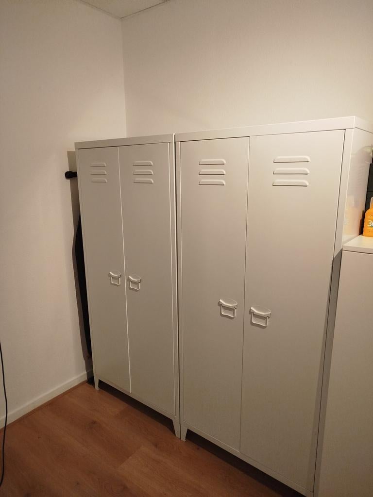 2x dubbele witte Lockerkast - Hang & Lig, Huis en Inrichting, Kasten | Lockerkasten, Ophalen, Gebruikt, Industrieel, Modern