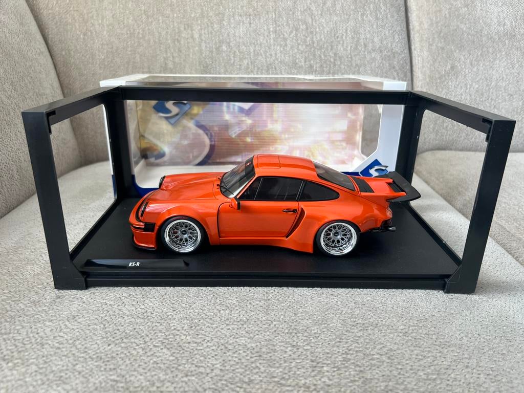 Solido Porsche 911 KS-R Oranje, Ophalen of Verzenden, Zo goed als nieuw, Solido