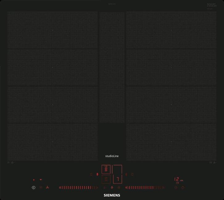 Siemens inductie plaat 2x flex studioline, Witgoed en Apparatuur, Kookplaten, Gebruikt, Inbouw, Inductie, 4 kookzones, Ophalen