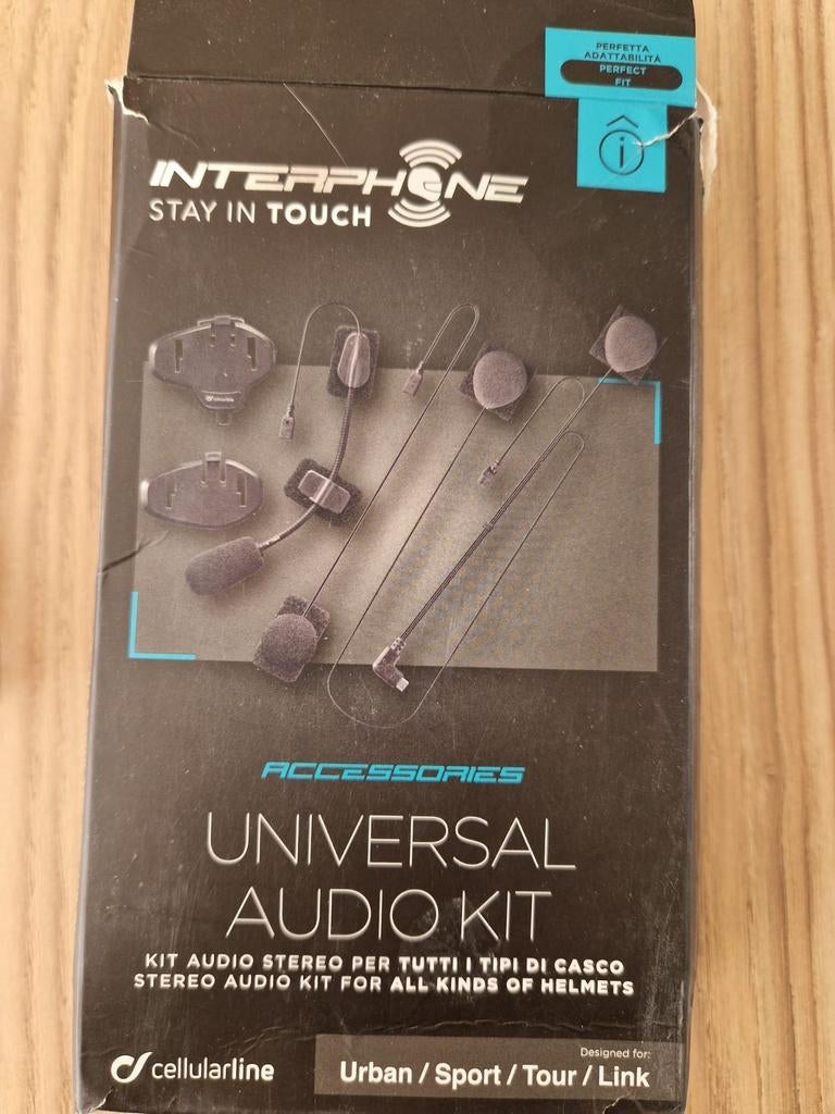 Interphone Universal Audio Kit - Motorhelm Communicatie, Ophalen of Verzenden, Zo goed als nieuw