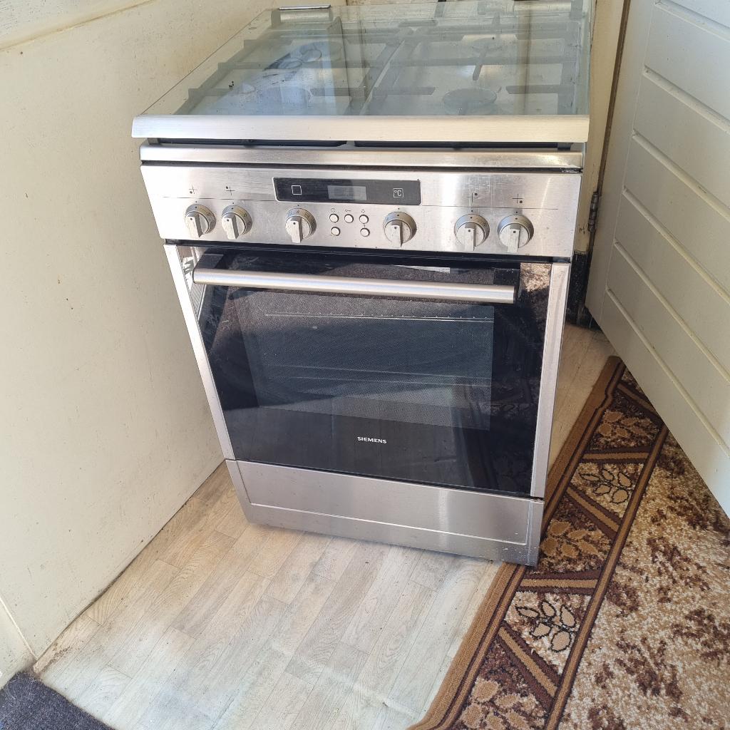 siemens gasfornuis met electr. oven, Witgoed en Apparatuur, Fornuizen, Gebruikt, Gas, Vrijstaand, 85 tot 90 cm