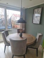Eettafel met 4 stoelen, Ophalen, Zo goed als nieuw, Landelijk, 4 tot 6 stoelen