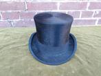 Antieke zwarte hoge hoed, maat 55., Antiek en Kunst, Antiek | Kleding en Accessoires, Verzenden, Dames