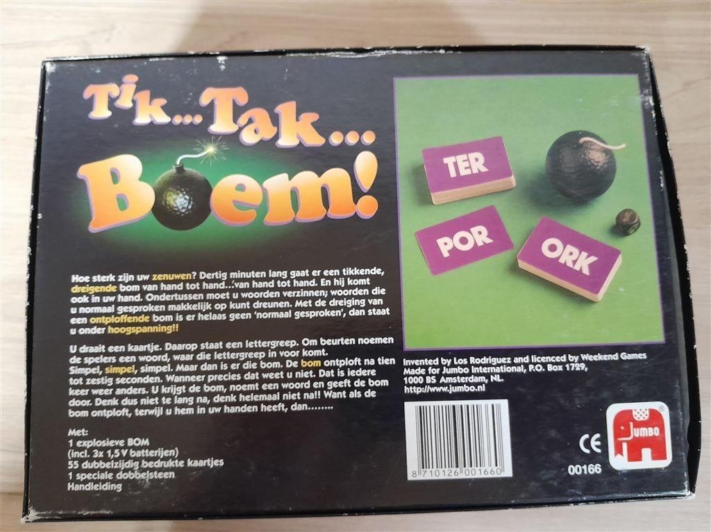 Tik tak boem - een explosief pim pam pet spel - s1445, Hobby en Vrije tijd, Gezelschapsspellen | Bordspellen, Ophalen of Verzenden