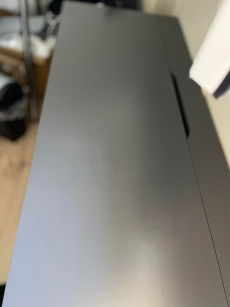 IKEA ALEX Bureau - Donkergrijs, 132x58 cm, Huis en Inrichting, Bureaus, Met lades, Spaanplaat of MDF, Ophalen of Verzenden, Zo goed als nieuw