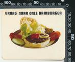 Sticker: Vraag naar onze hamburger, Ophalen of Verzenden, Zo goed als nieuw, Bedrijf of Vereniging