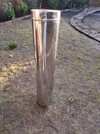 Dubbelwandige kachelbuis 2x 1 meter, Doe-het-zelf en Verbouw, Buizen en Afvoer, Ophalen, Rvs, Minder dan 2 meter, 80 mm of meer