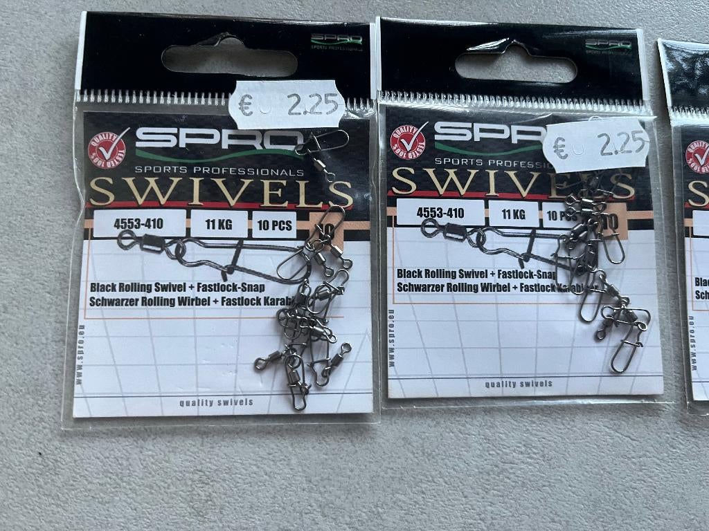 adv 269 / NIEUW set 4 pakjes swivels SPRO, Ophalen of Verzenden, Nieuw, Overige typen
