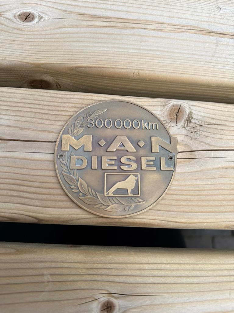 MAN Diesel 300.000km Jubileum Plaquette, Ophalen of Verzenden, Gebruikt, Overige automerken