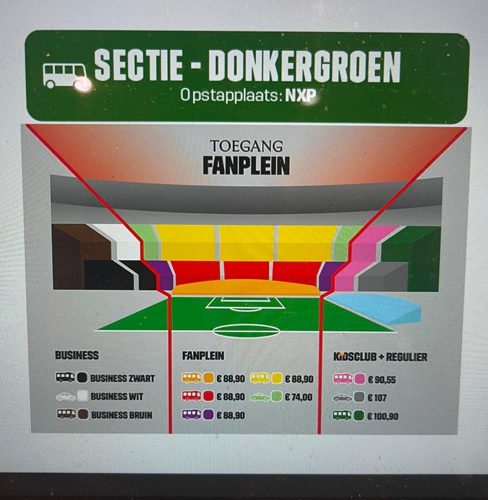 3 kaarten bekerfinale (lange zijde + busreis), Losse kaart, Drie personen of meer, April
