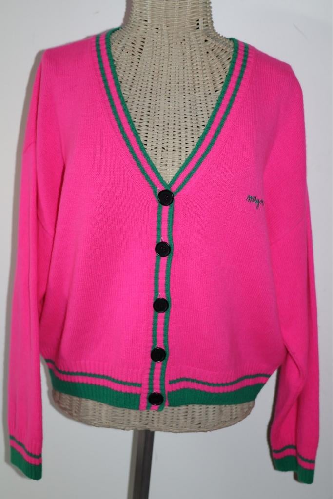 MSGM vest maat 36 / S wol cashmere roze groen, NL, Msgm.nl, Msgm, Ophalen of Verzenden