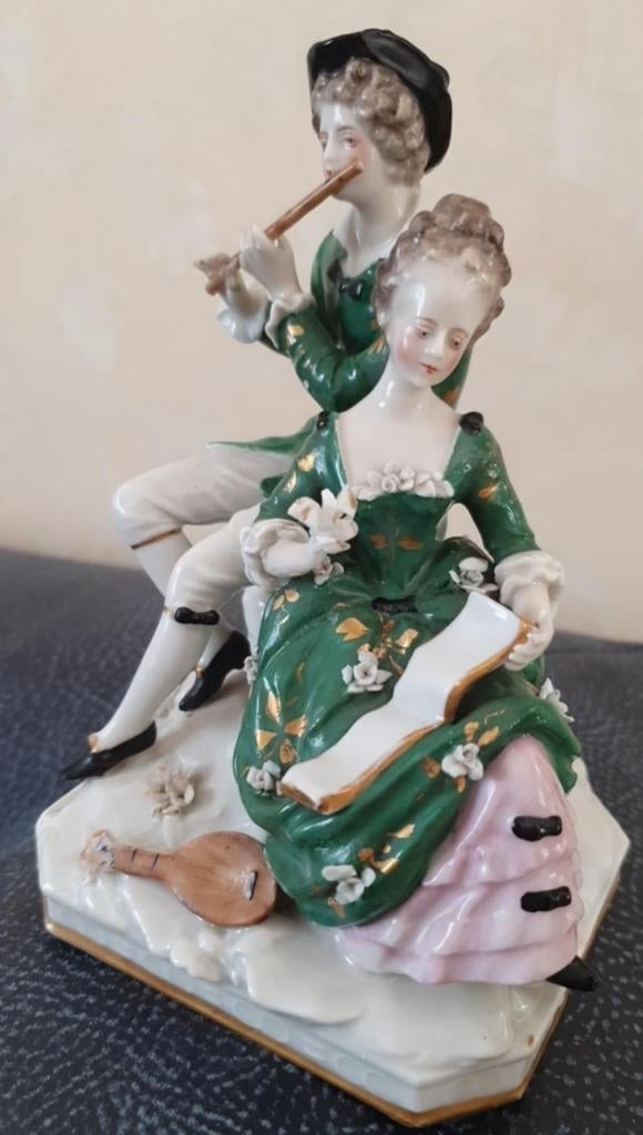 Antieke Prachtige figuur van Ackermann & Fritze., Ophalen of Verzenden