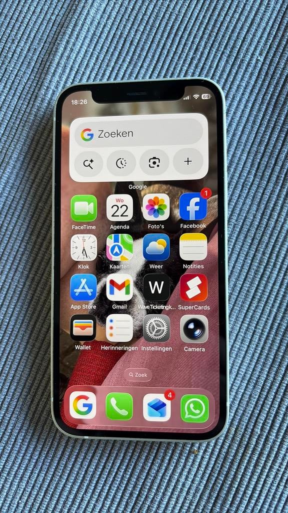 Iphone 12 mini, Telecommunicatie, Mobiele telefoons | Apple iPhone, Gebruikt, IPhone 12 Mini, Wit, 77 %