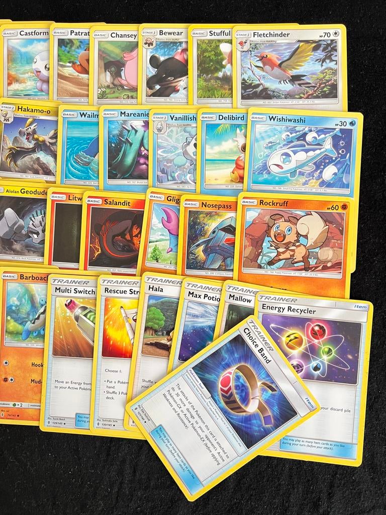 34 Pokémon Guardians Rising Sun & Moon Kaarten (2017), Ophalen of Verzenden, Gebruikt, Meerdere kaarten