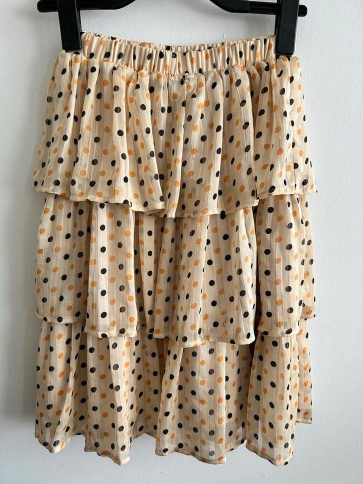 Oranje stippen rok View maat 34, Kleding | Dames, Rokken, Gedragen, Maat 34 (XS) of kleiner, Overige kleuren, Knielengte, Ophalen