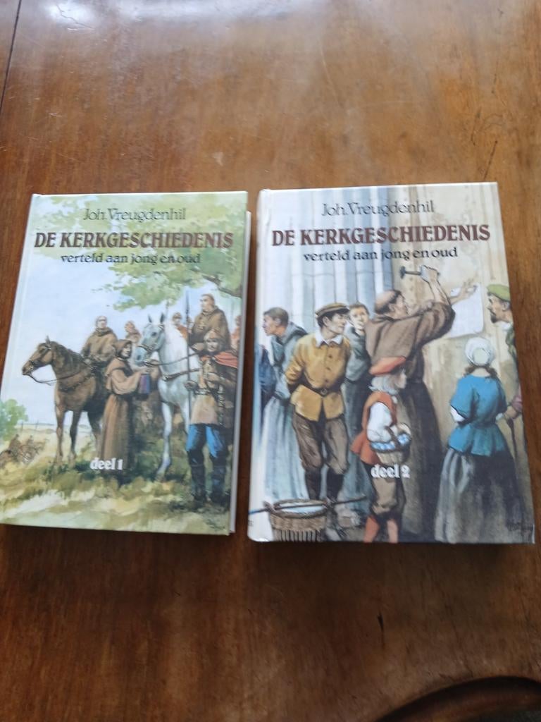 WD015 2 delen kerkgeschiedenis van Joh Vreugdenhil, Boeken, Ophalen of Verzenden, Zo goed als nieuw