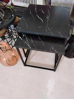 Bijzettafeltjes, Huis en Inrichting, Minder dan 55 cm, Gebruikt, Metaal of Aluminium, Vierkant