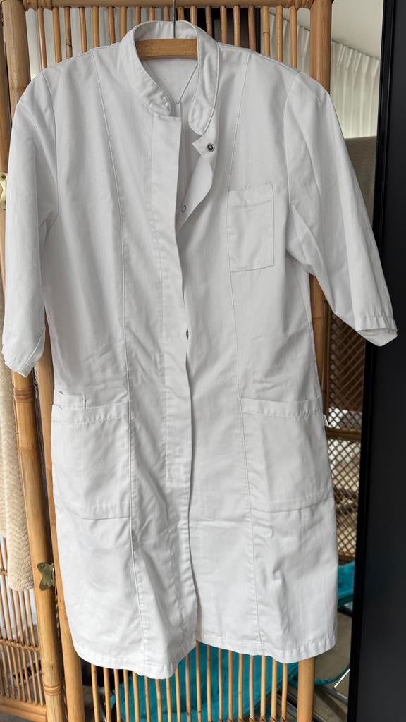 Zorgjas lang, Ophalen, Wit, Jasje, Maat 36 (S)