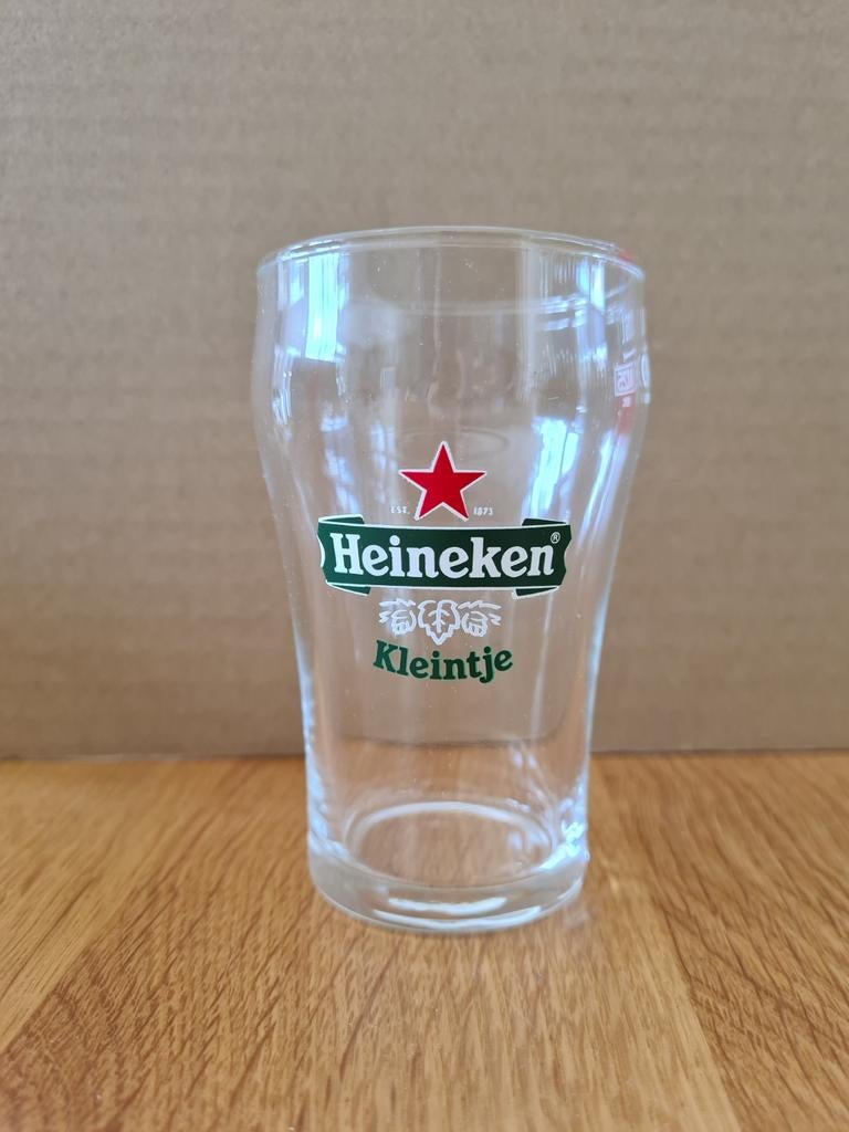 Heineken Kleintje Groen wit logo model 2025, Verzamelen, Ophalen of Verzenden, Nieuw, Glas of Glazen, Heineken
