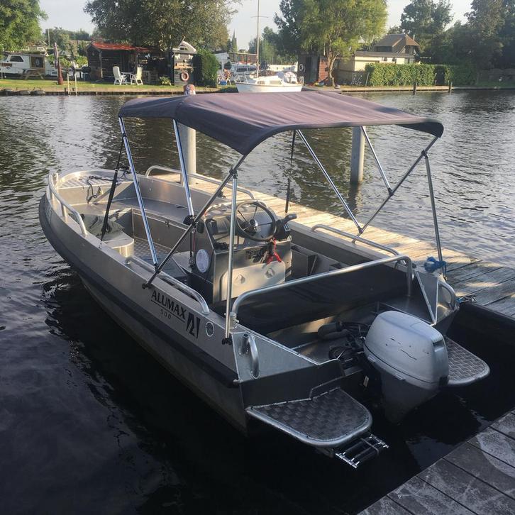 Alumax 500 Aluminium boot met 15 pk Suzuki en trailer, Watersport en Boten, Motorboten en Motorjachten, Gebruikt, Aluminium, Tot 6 meter