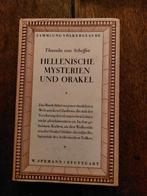 Hellenische mysterien und Orakel- Thassilo von Scheffer, Gelezen, Achtergrond en Informatie, Spiritualiteit algemeen, Ophalen of Verzenden