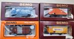 Bemo (HOm) 4 goederenwagons, Overige merken, Gebruikt, Gelijkstroom, Wagon