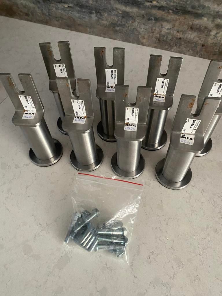 Bedpoot Ikea Sultan RVS 10cm, Ophalen of Verzenden, Zo goed als nieuw, Tweepersoons, Overige maten