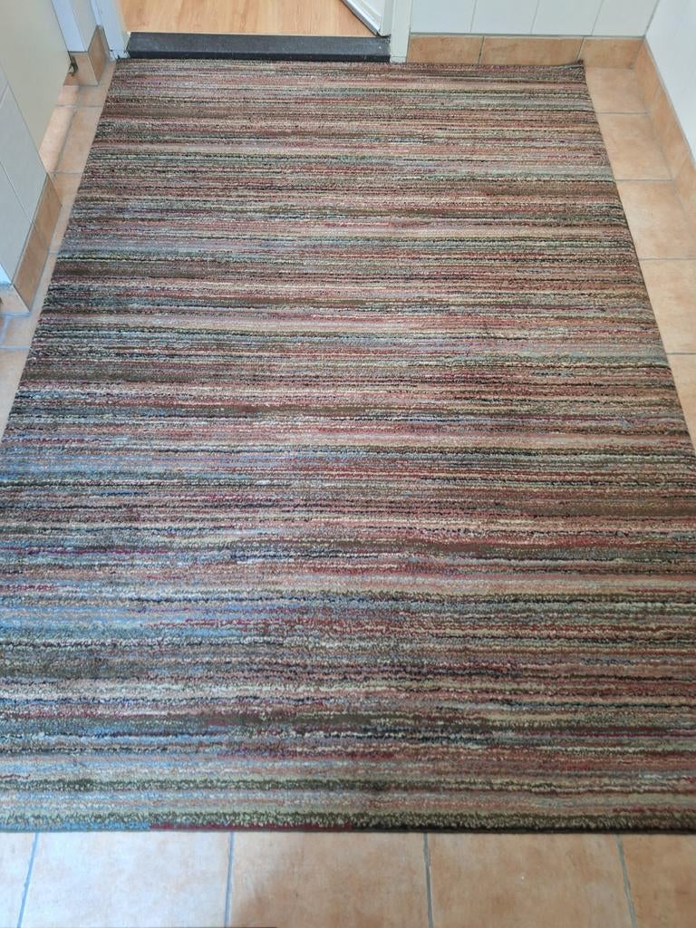Vloerkleed met kleurrijke strepen - Modern en sfeervol, Ophalen, Gebruikt, Overige kleuren, 150 tot 200 cm