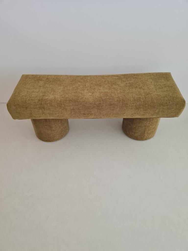 Bankje Ollie avocado green van Loods 5, Ophalen, Minder dan 50 cm, 125 cm of meer, Zo goed als nieuw