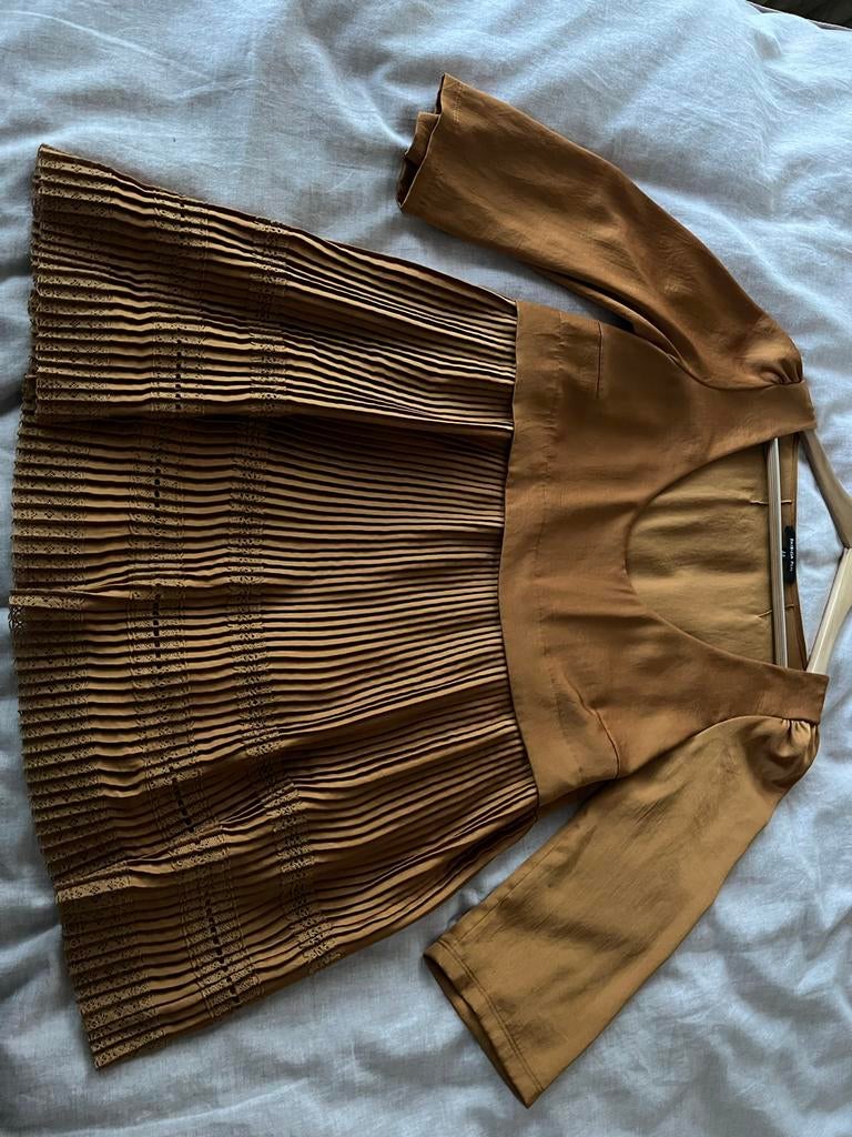 Patrizia Pepe tuniek goud koper 36 38, Kleding | Dames, Ophalen of Verzenden, Zo goed als nieuw, Maat 36 (S), Overige kleuren