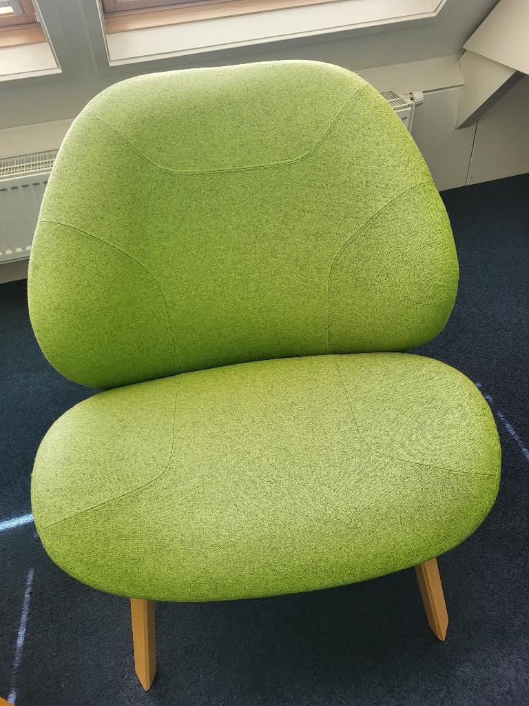 2 Lounge stoelen, Ophalen, 75 tot 100 cm, Zo goed als nieuw, Stof
