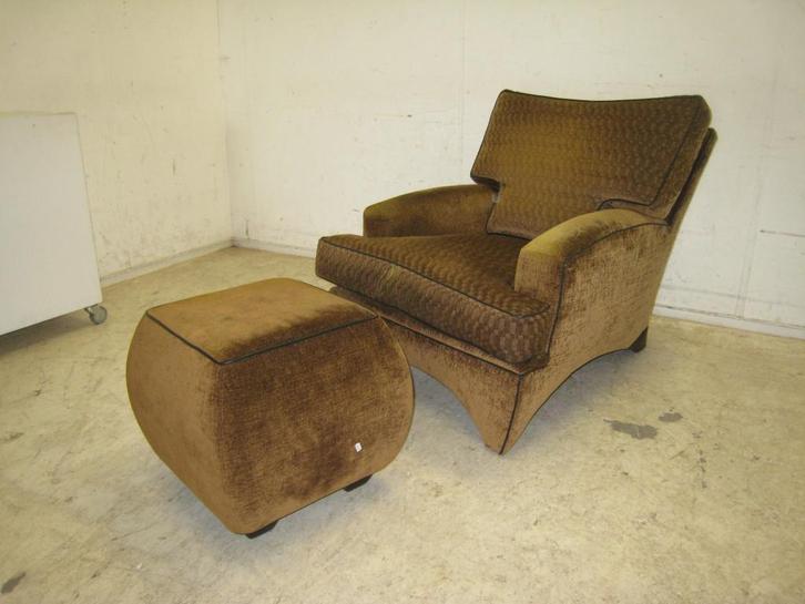 Bart van Bekhoven fauteuil Artistiek Breda met hocker, Huis en Inrichting, Fauteuils, Gebruikt