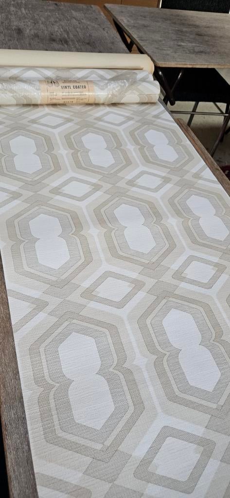 Vintage behang, Ophalen of Verzenden, Minder dan 10 m², Beige