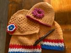 Babymutsje gehaakt oranje, Kinderen en Baby's, Babykleding | Mutsen, Sjaals en Wanten, Jongetje of Meisje, Maat 56, Nieuw, Ophalen of Verzenden