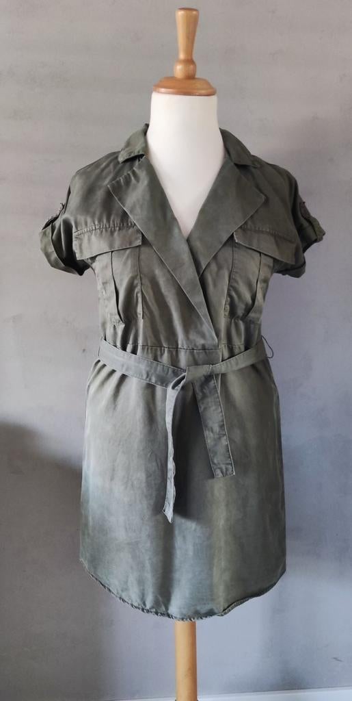 Noisy May blouse jurk olijfgroen maat M, Kleding | Dames, Maat 38/40 (M), Ophalen of Verzenden, Zo goed als nieuw, Knielengte