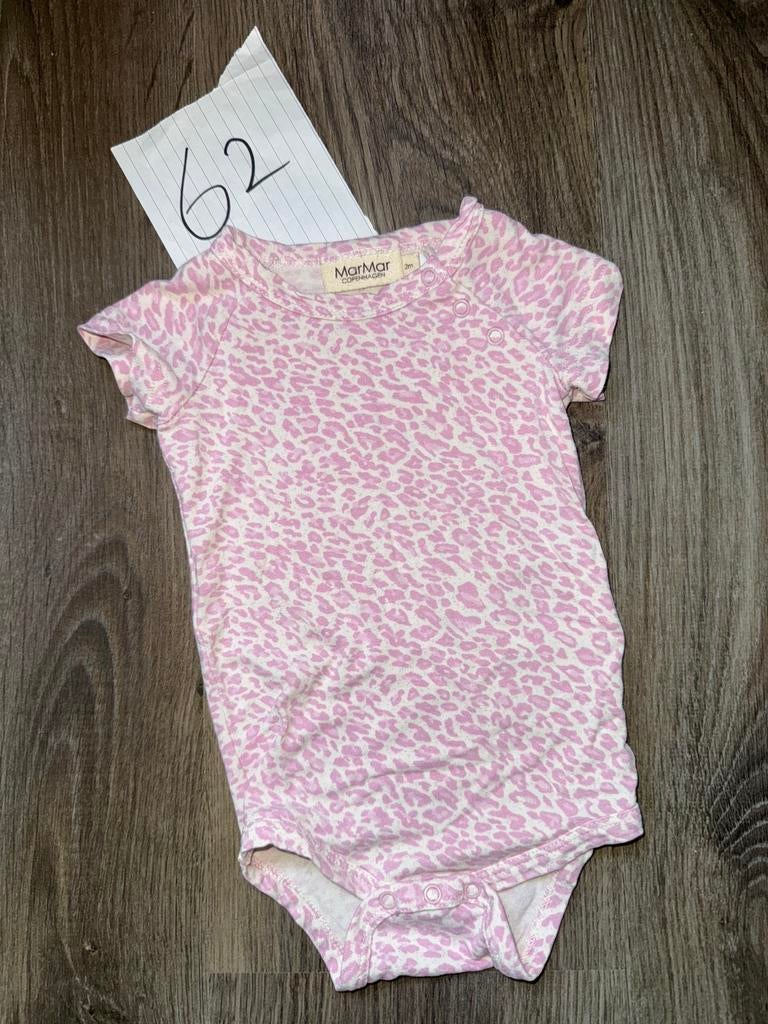 MarMar Copenhagen romper maat 62 roze panterprint, Ophalen of Verzenden, Zo goed als nieuw, Meisje, Nacht- of Onderkleding