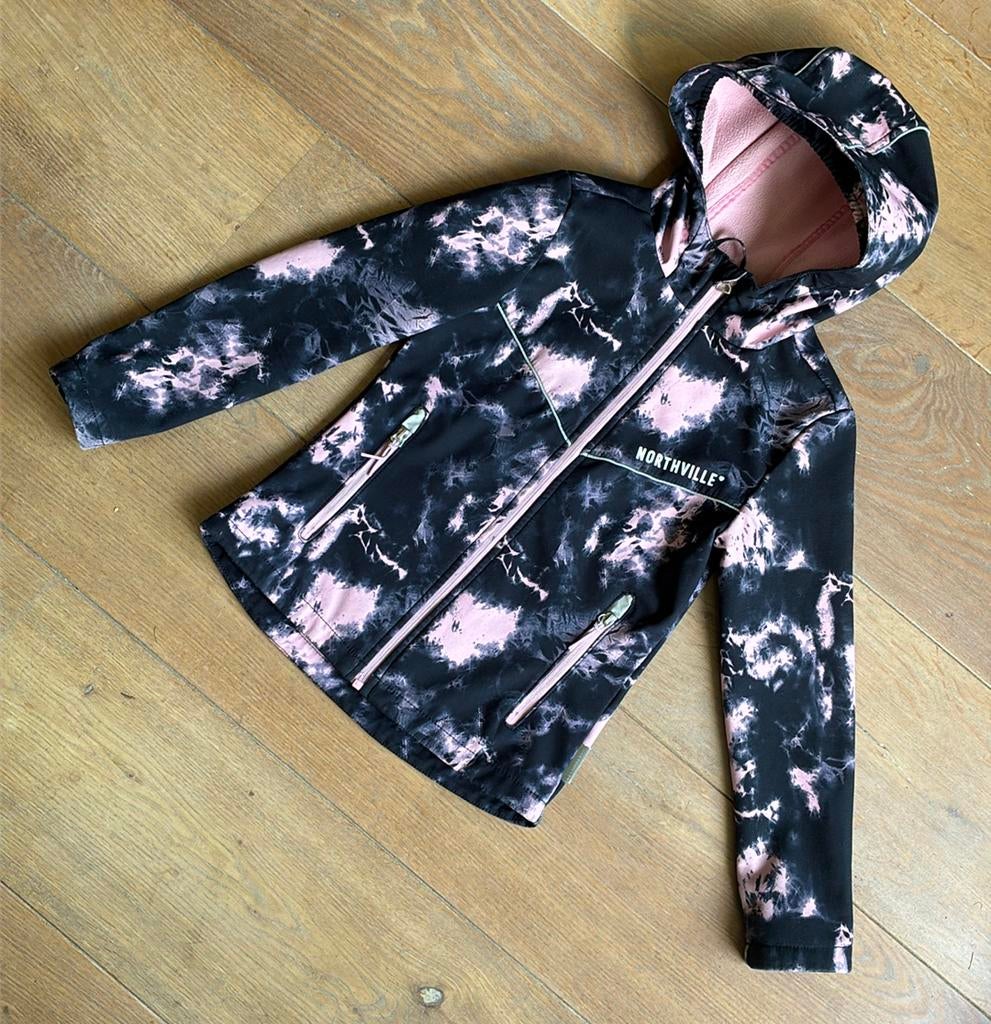 Softshell maat 128 met capuchon, Ophalen of Verzenden, Gebruikt, Meisje, Jas