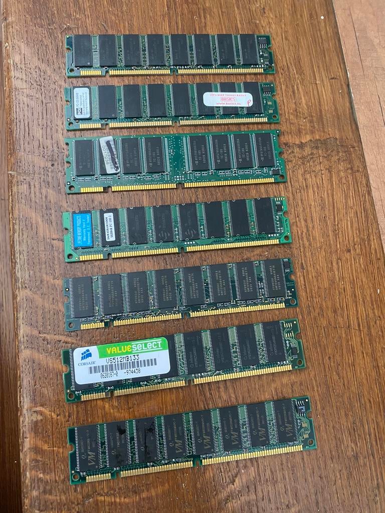 Sd-ram pc133 geheugen module Goud partij computer ram memory, Ophalen of Verzenden, Zo goed als nieuw, Desktop