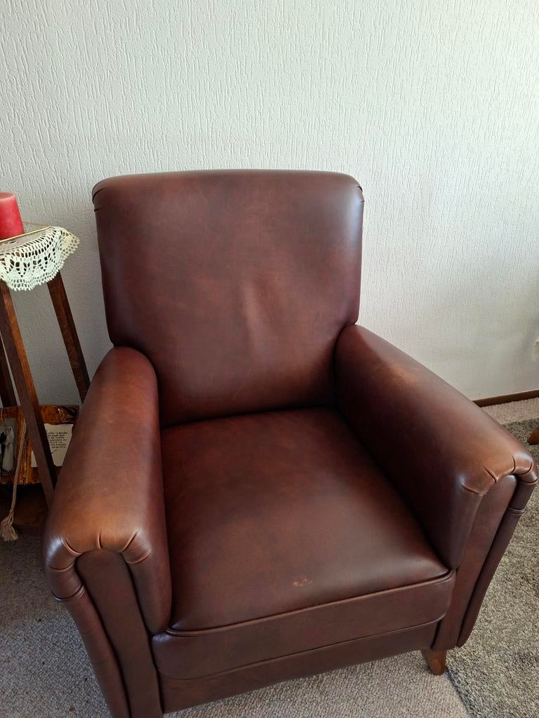 Comfortabele bruine fauteuil - ideaal voor verhuizing, Gebruikt, Klassiek, Ophalen of Verzenden, 75 tot 100 cm