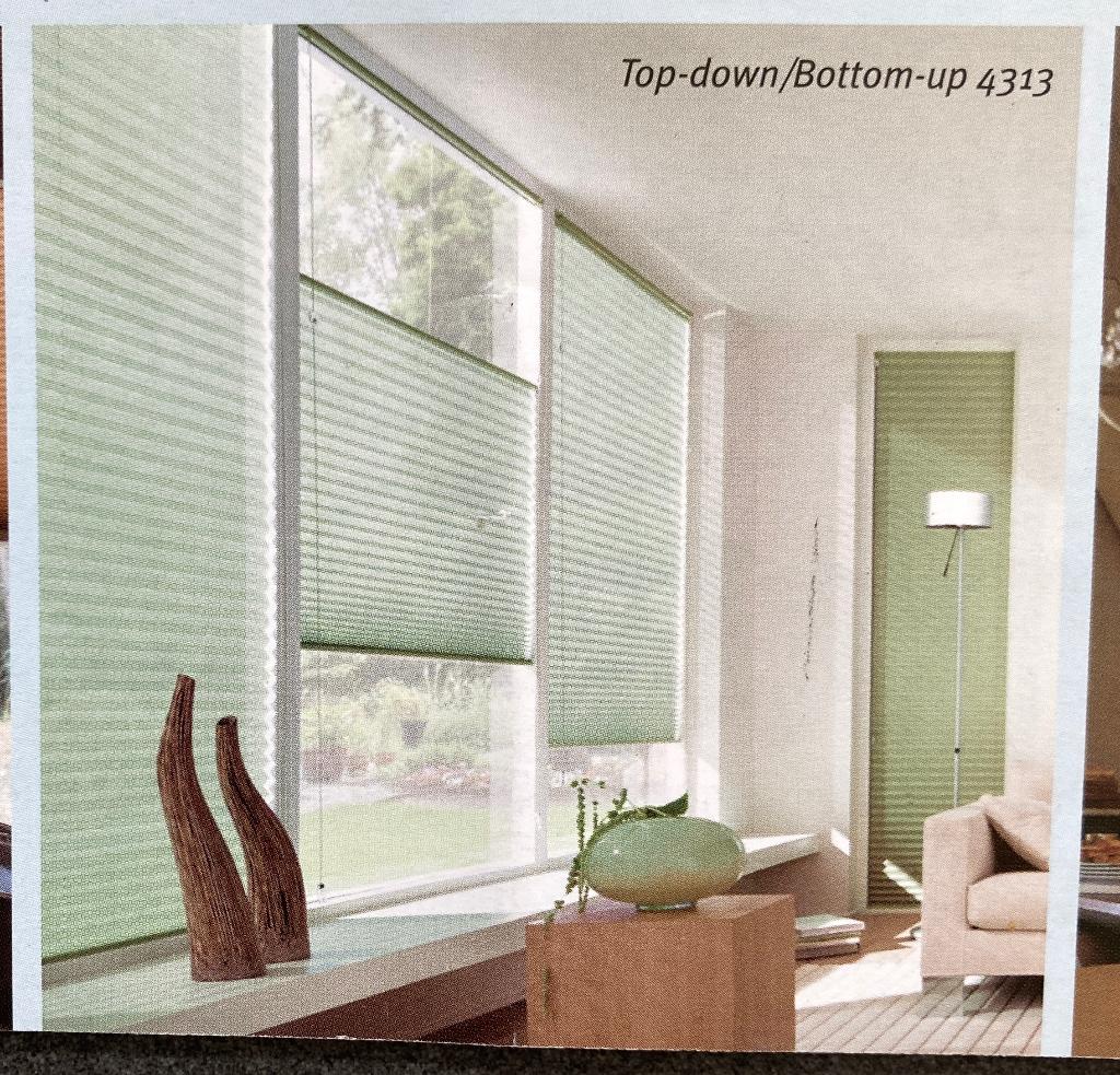 TOP DOWN-BOTTOM UP plisségordijn - B 185 cm/H 180 cm WIT, Ophalen, Gebruikt, Wit, 150 tot 200 cm