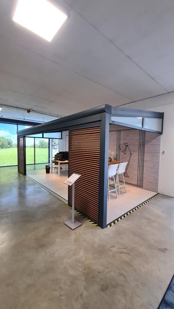 Veranda 7000x3000 glasdak antraciet ProfiLine, Tuin en Terras, Ophalen of Verzenden, Nieuw, Veranda