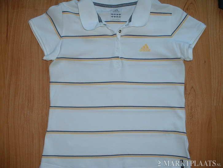 mooie polo ADIDAS maat xs/s (qwe), Kleding | Dames, T-shirts, Zo goed als nieuw, Maat 34 (XS) of kleiner, Wit, Korte mouw, Ophalen of Verzenden