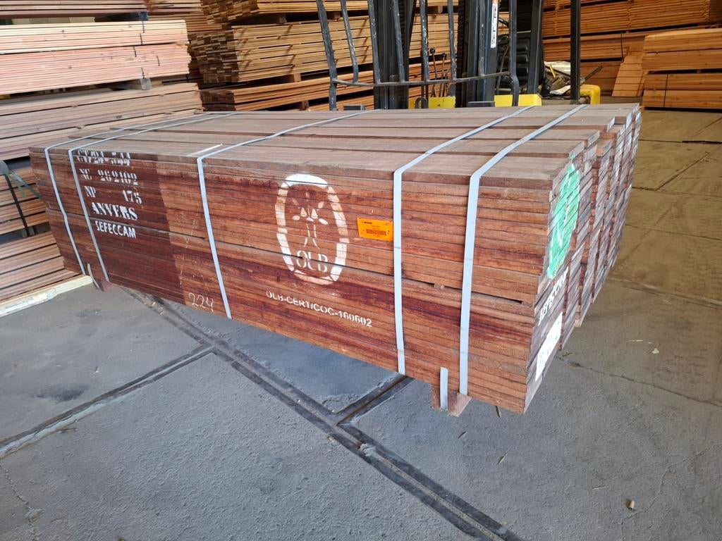 Azobe hardhout planken 200x15 cm bezorgen mogelij, Ophalen, Nieuw, A, Hout