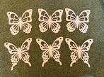 6 dunne houten vlinders (€1,00 per stuk), Ophalen of Verzenden, Nieuw, Materiaal