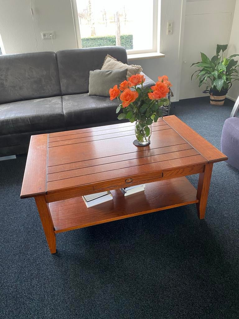 Eiken salon tafel in kersenkleur - Gratis af te halen, Ophalen, Gebruikt, Eikenhout