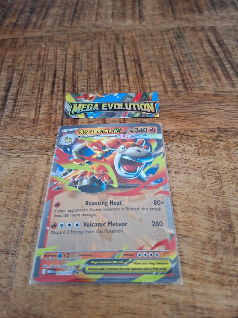 Pokemon – Mega Camerupt (EX) (MEG 022/132) – Mega Evol., Ophalen of Verzenden, Nieuw, Losse kaart, Foil